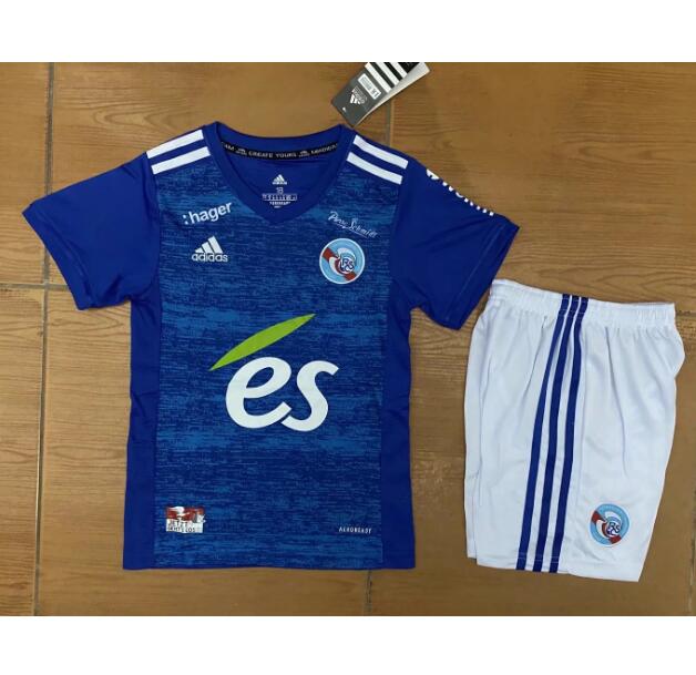 Kids RC Strasbourg Alsace Home Soccer Kits Shirt with Shorts 2020/21